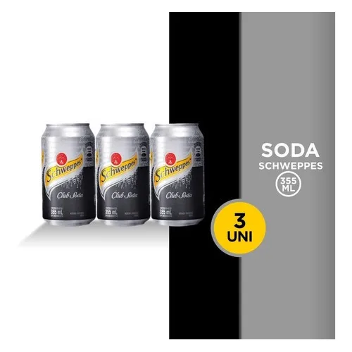 Soda Schweppes Lata 355ml 3 Unidades.