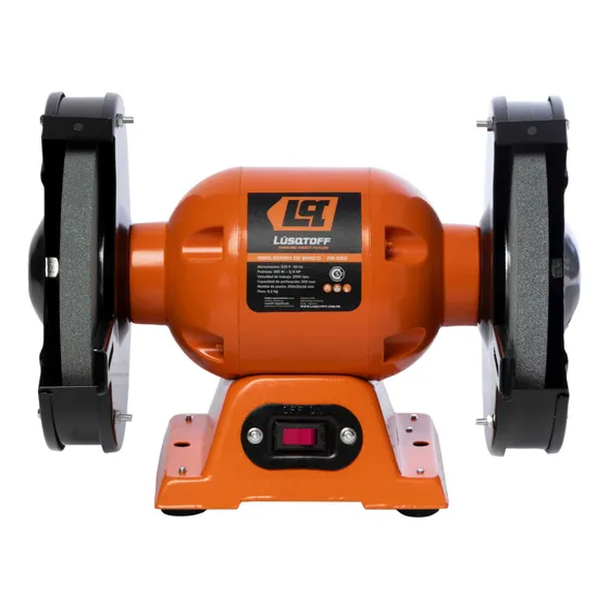 Esmeril De Banco Lusqtoff 550w 8 Pulgadas 3/4hp 2 Discos 220 Color Naranja