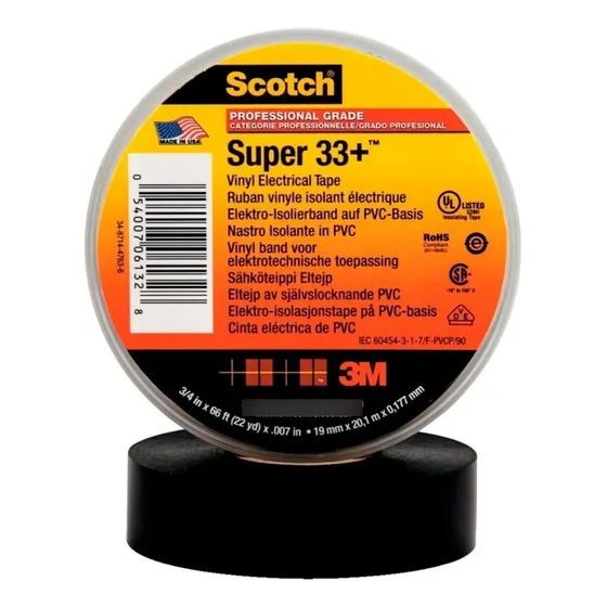 Cinta Aislante Negra 20 M Scotch Super 33 Original Marca 3m 