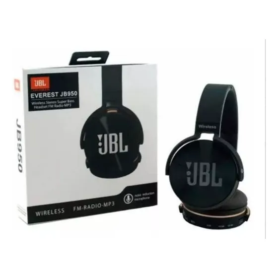 Fone De Ouvido Jbl Bluetooth -950bt Everest Wireless Preto