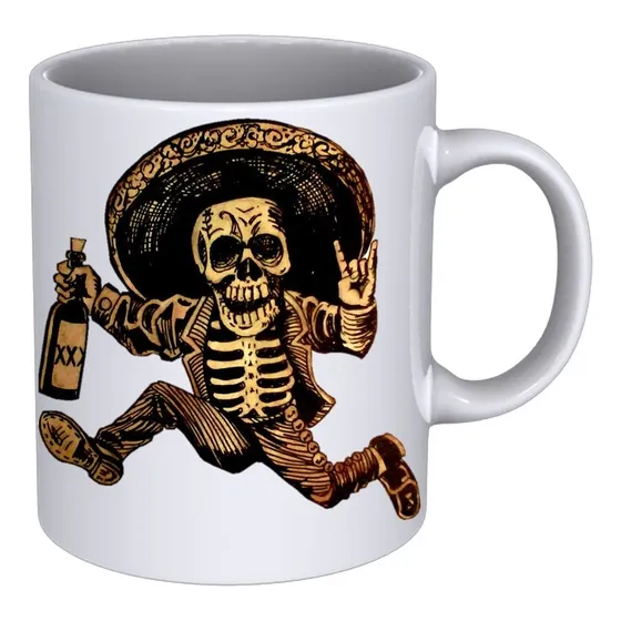 Taza Dia De Muertos Calavera 11 Oz Mod1