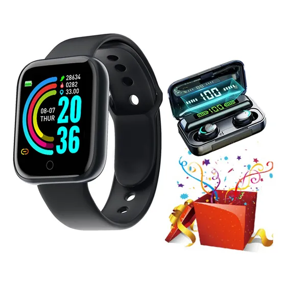 Reloj Inteligente Y68 De 1,3 Pulgadas Con Auriculares F9