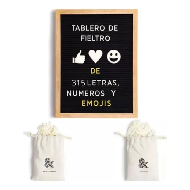 Tablero Pizarra Cartelera Decorativo Mensajes Color Negro