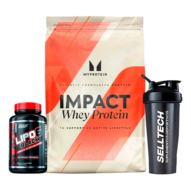 Impact Whey Protein 1kg Chocolate+lipo6 Black Uc 60blackcaps