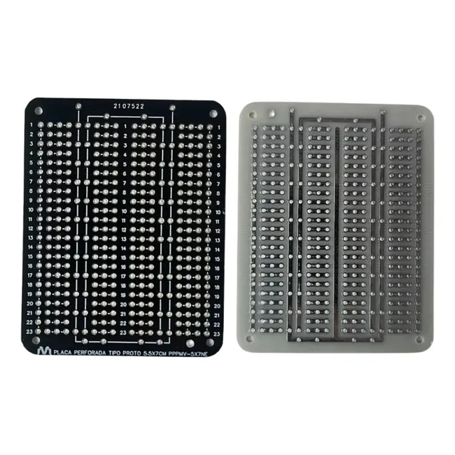 3pzs Placa Perforada Tipo Protoboard Estañada 5.5x7cm 378pun