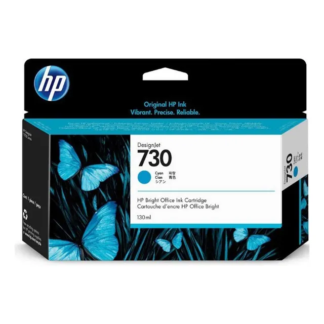Cartucho de tinta cian HP P2v62a de 130 ml
