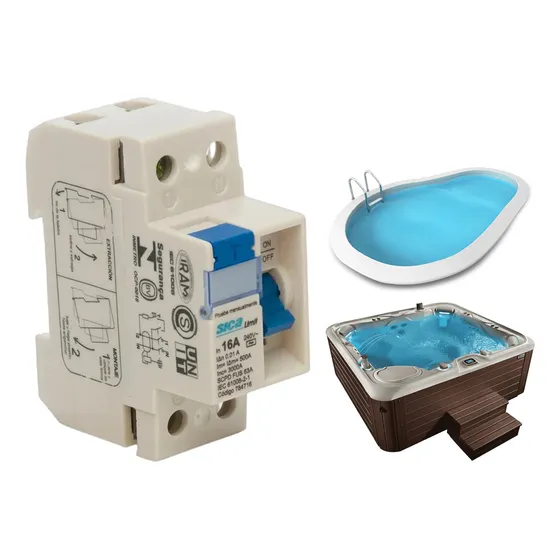 Disyuntor Para Hidromasaje/jacuzzi/piscina 2x16 A  10ma Din