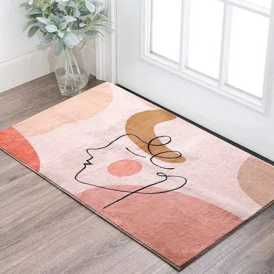 Linda Alfombra Area Rosa 2 X 3 Pie Para Dormitorio
