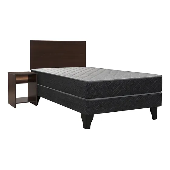 Cama 1½ Plazas Apolo Black Celta + Set Castilla