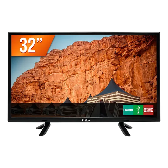 TV de 32" Philco PTV32G50D com tela LED HD 127/220V - preto