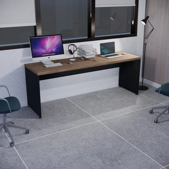 Mesa Escritório 2 Metros X 60 Cm Tampo 40 Mm Envio Imediato