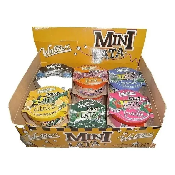 Aromatizante Para Vehículos Walker Mini Lata X6u 40grs Variado Surtido