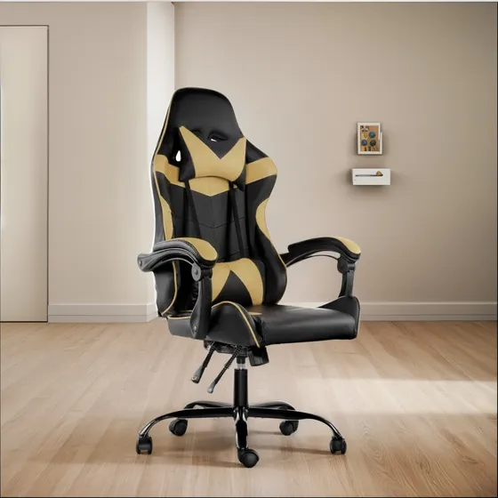 Silla Gamer Lumax Modelo Rom Super Oferta Negro/dorado