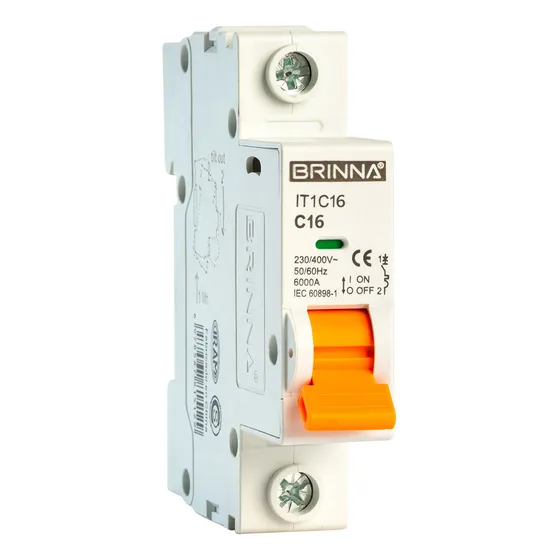 Llave Termica Unipolar 6 10 16 20 25 32 40amp Brinna 6ka Color Blanco Corriente nominal 16 A Voltaje nominal 400V
