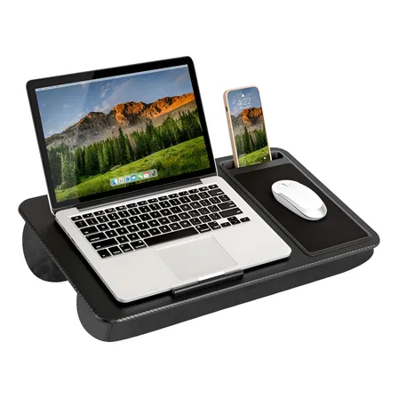 Soporte Notebook Cama Bandeja Celular Mouse Diseño Ergonómic Negro
