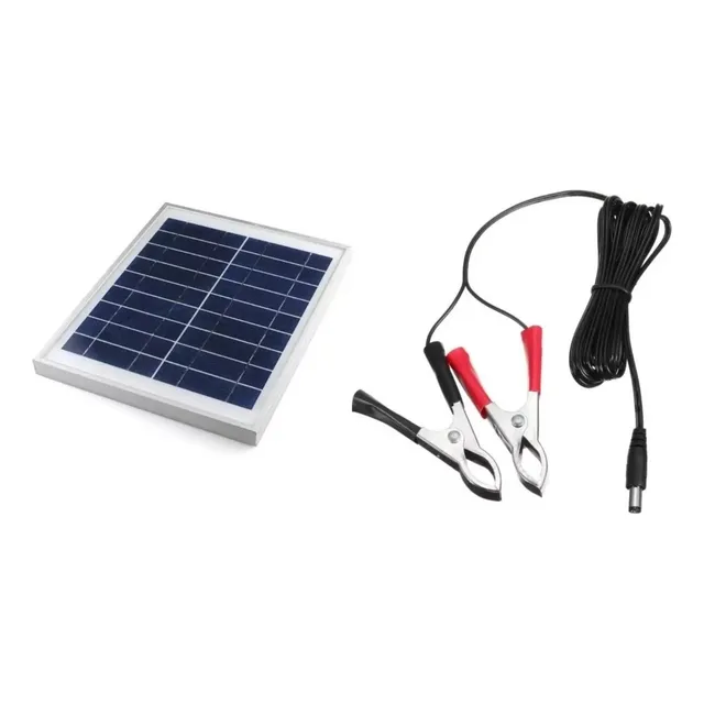 Panel Solar De 10 Watt, 18 Voltios, 0,55a Alto 35cm Ancho 24 Color Blanco