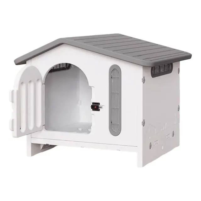 Casa Para Perro Q Perrón Cute Grey Pequeña. Color Gris