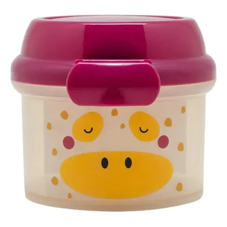 Porta Snack Kido 280 Ml Color Hipopotamo Tapa Vinotinto