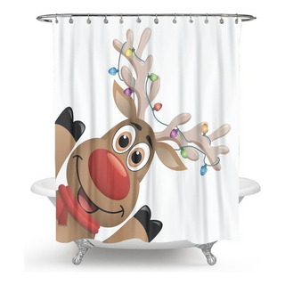 Cortina De Ducha De Feliz Navidad Para Decoración De Baño Cortina De Ducha De Feliz Navidad Para Decoración De Baño