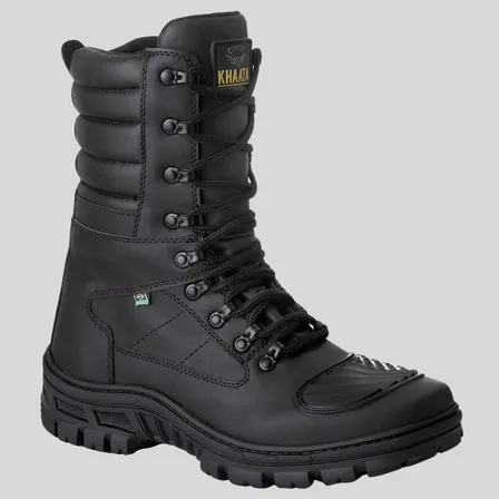 Coturno Militar De Segurança Bota Adventure Zíper Premium KHAATA