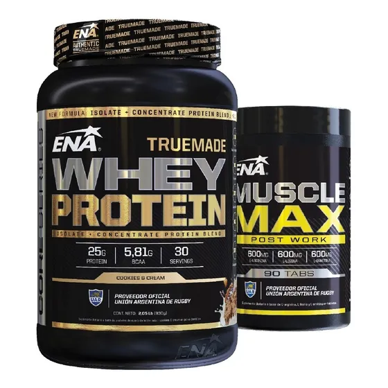 True Made Proteína Ena + Muscle Max Ena Crecimiento Muscular