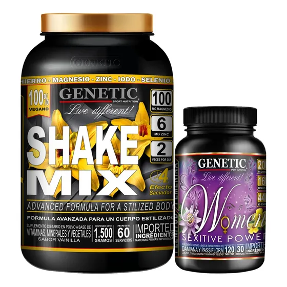 60 Días Reemplaza Comidas Shake Mix Damiana Women Genetic