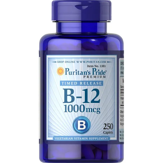 Suplemento Puritan's Pride De Vitamina B-12 1000 Mcg 250 Cáp