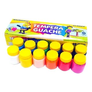 Tinta Guache 12 Cores 15ml Acrilex Tinta Guache 12 Cores 15ml Acrilex