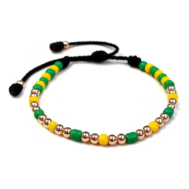 Pulsera Manilla  Orula Oro Lamiando 18k Protección Amuleto