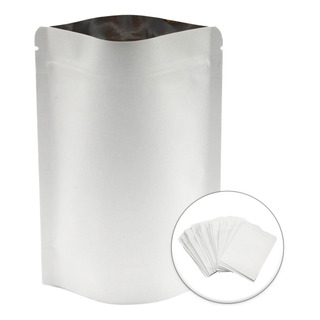 100 Bolsa Stand Up Pouch Cierre Blanco Mate 150g 13x18.5x4cm 100 Bolsa Stand Up Pouch Cierre Blanco Mate 150g 13x18.5x4cm