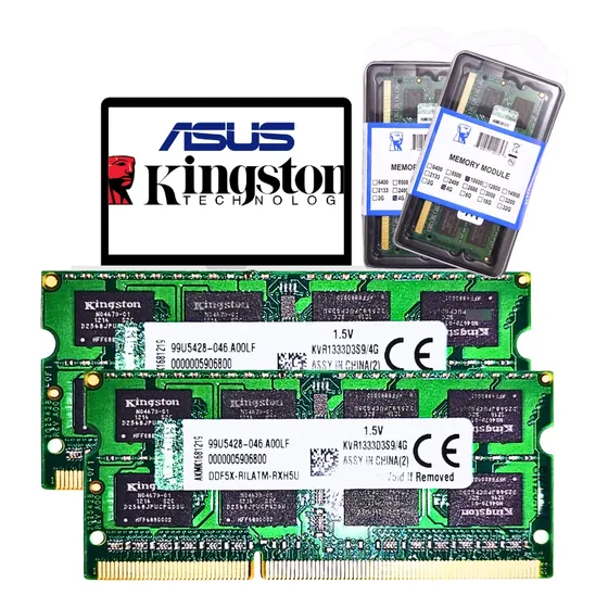 Kit Memória Ram Kingston P/ Asus N435n 2x4gb= 8gb 1333mhz