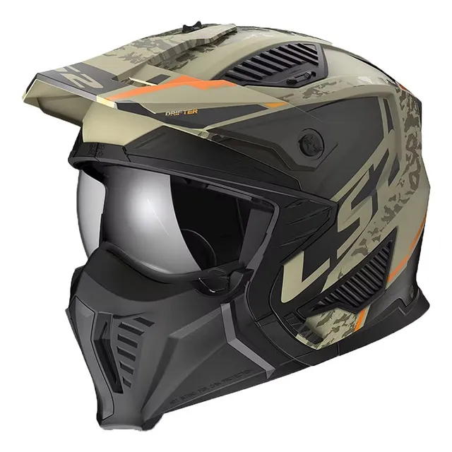 Casco Moto Tipo Cross  Ls2 Drifter Verde
