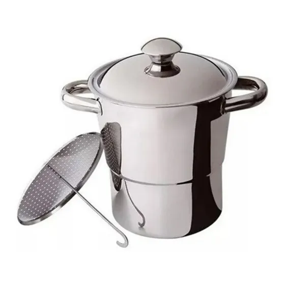 Cuscuzeira Aço Inox Fogão Indução E Gás Reforçada Premium