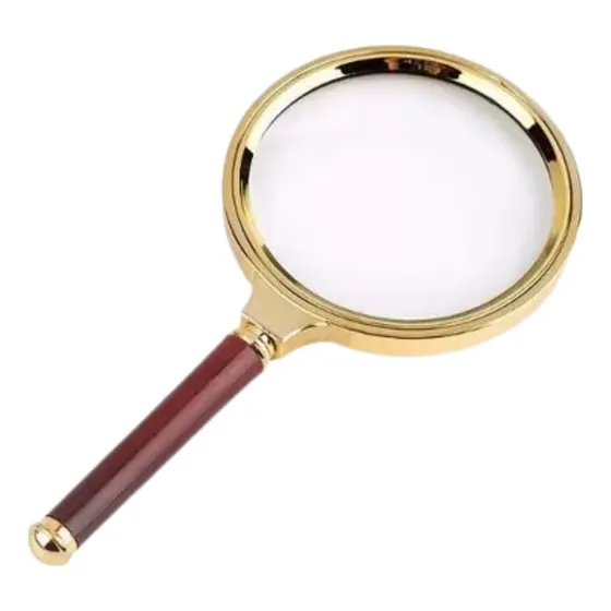 Lupa De Aumento De Luxo 90mm Zoom 10x Para Leitura E Escolar