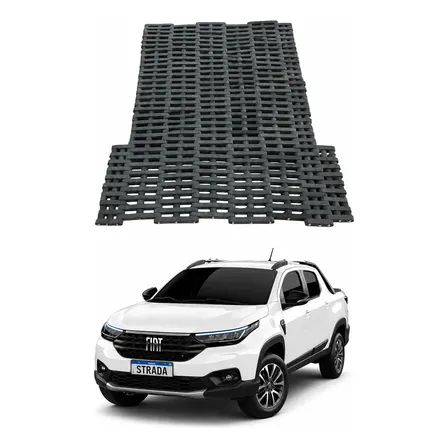 Tapete Protetor Caçamba Fiat Strada Cabine Dupla 2020/2026 Preto