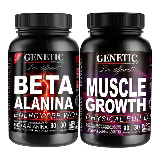 Fuerza Pre Work Energía Beta Alanina + Muscle Growth Genetic