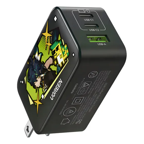 Cargador Rapido Ugreen Gan 65w 3 Puertos Genshin 10334gi | Cuotas sin interés