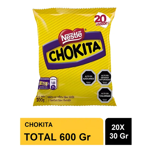 Galleta Nestle Chokita (ex Negrita) 20 X 30gr, Total 600 Gr