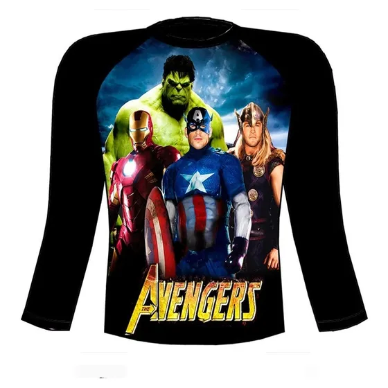 Franela Playera Para Niños Avenger, Traje De Baño