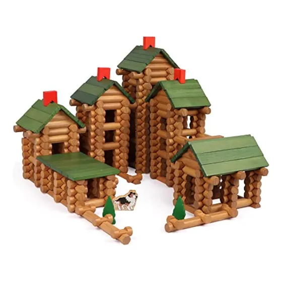 Wondertoys Juego De 530 Troncos De Madera A Partir