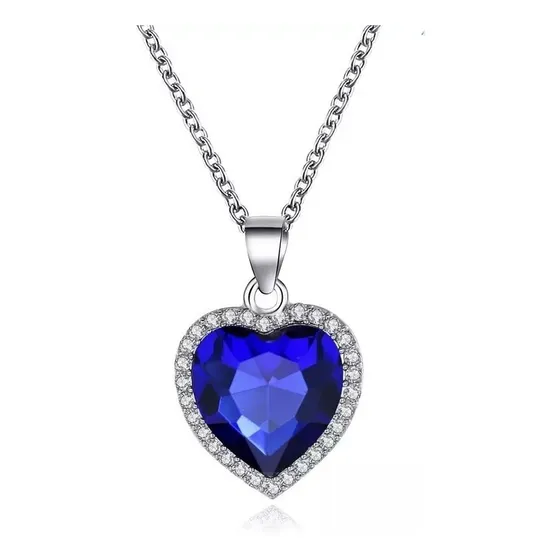 Collar Colgante Titanic Corazon Del Oceano Azul / Todojoyas