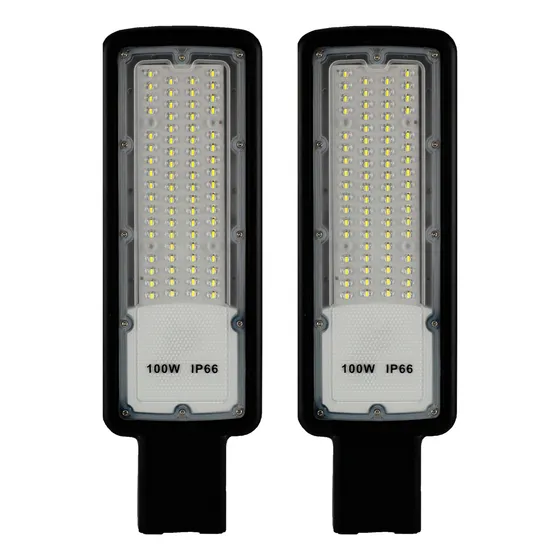Kit 2 Luminária Led Para Poste 100w Iluminação Publica Sm