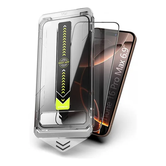 USDILU 2x Mica Cristal Templado Para iPhone 16 Pro Max Protector Pantalla Hd Fácil Instalación Sin Burbujas Cobertura Total Compatible Con Estuches