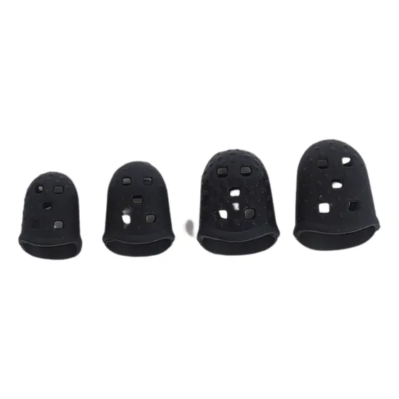 4 Protectores De Dedos De Silicona Para Guitarra Blister Color Tamaño Fino