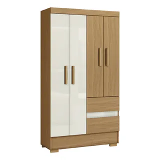 Guarda Roupas Solteiro 4 Portas 2 Gavetas Atacama / Off White Coimbra AramĂłveis Guarda Roupas Solteiro 4 Portas 2 Gavetas Atacama / Off White Coimbra AramĂłveis