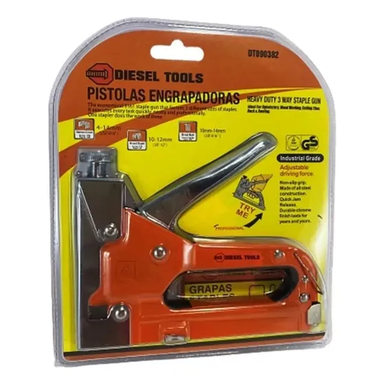 Engrapadora Diesel Tools Dto90382 Naranja + 600 Grapas