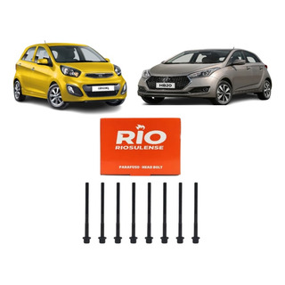 Kit Com 8 Parafuso Cabeçote Hb20 Picanto 1.0 12v 3 Cilindros Kit Com 8 Parafuso Cabeçote Hb20 Picanto 1.0 12v 3 Cilindros