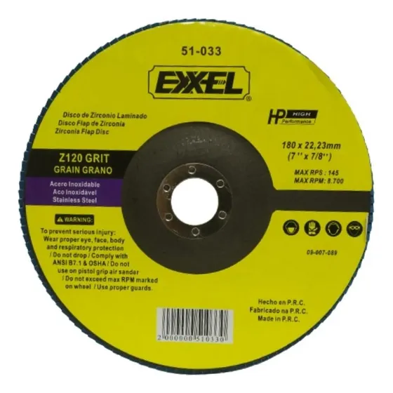 Disco Flap P120 7 X 7/8 Para Lijar Exxel