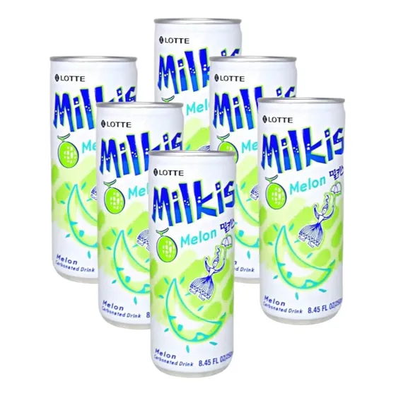 Bebida Coreana Milkis Sabor Melon 6 Pz Refresco Melón