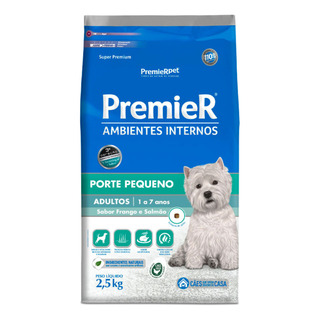Alimento Premier Gourmet Ambientes Internos Para Cachorro Adulto De Raça Pequena Sabor Frango E Salmão Em Sacola De 2.5kg Alimento Premier Gourmet Ambientes Internos Para Cachorro Adulto De Raça Pequena Sabor Frango E Salmão Em Sacola De 2.5kg